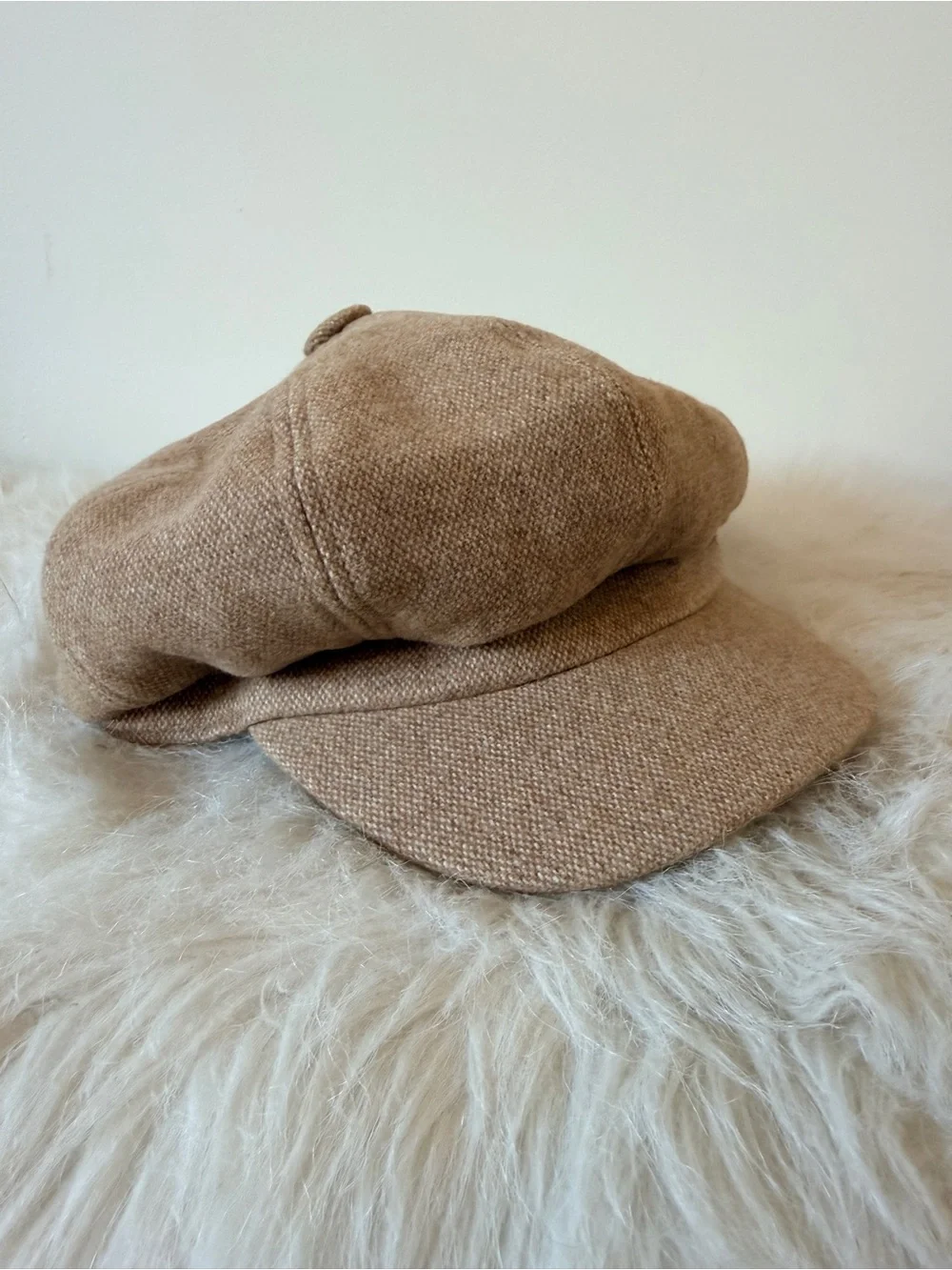Tan / Beige Unisex Baker Boy Hat